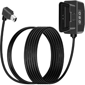 كابل طاقة OBD لكاميرا DASH ، OBD2 إلى كابل شاحن Hardwire Micro USB مع زر التبديل 24 ساعة مراقبة و ACC 2 MODE 12-24 V إلى 5V/3A 11.5ft (smicror) in Kuwait