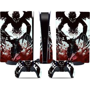 Full Skin Sticker for PS5 Console Disc Edition Vinyl Skin Decal Cover for PS5 Controller Sea Wave (Wave)