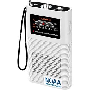 Shortwave Radio FM/AM/SW Transistor AA Battery Powered with Orange Key Backlight LCD Display Digital Alarm Clock Sleep Timer,Best Reception Best Sound Pocket Receiver 218SW