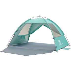 Camel Crown Beach Tent Enti-UV Sun Sun Shower Shelter لشخص 2/3/4/6 (Navy Blue ، 2/3 شخص)