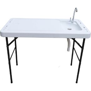 Old Cedar Outfitters Premium, Extra-Large Fish and Game Cleaning Table with Sink and Folding Legs