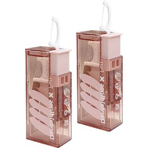 2PC Floss dispensers - More Portable - 165 Floss Picks, Floss Sticks Floss Pick Holder Includes 10 Adult Floss (Pink + 165 Extra Floss) (2PCS Dark Green Floss Boxes and 165 Floss Sets)