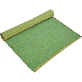 100% Organic Anti-Skid Cotton Yoga or Meditation Mat: Hand-Woven, and Extra-Long(28'’ x 74'’) for Ultimate Comfort and Stability with Cotton Carry bag