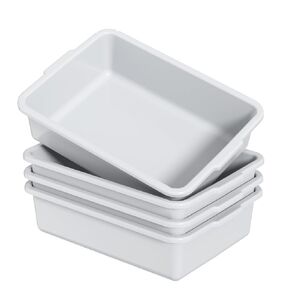 13 L Commercial Bus Box/Utility Box, Dish Wash Basin Tub, 4 Packs