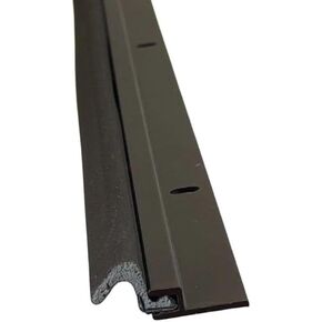 Door Weather Stripping Kit Low Profile Aluminum and Foam (Mill Aluminum with Black Foam)