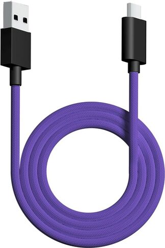 PWNAGE كابل باراكورد فائق المرونة USB C للوحة مفاتيح الألعاب والماوس والشحن وكابل لوحة مفاتيح ميكانيكية بأكمام مزدوجة، 1.8 متر USB-A إلى USB-C، لون أصفر in Saudi Arabia