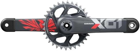 SRAM X01 Eagle Boost Crankset - 170 مم، 12 سرعة، 32t، تركيب مباشر، واجهة عمود دوران DUB، أحمر قمري/أوكسي، C2 in Saudi Arabia