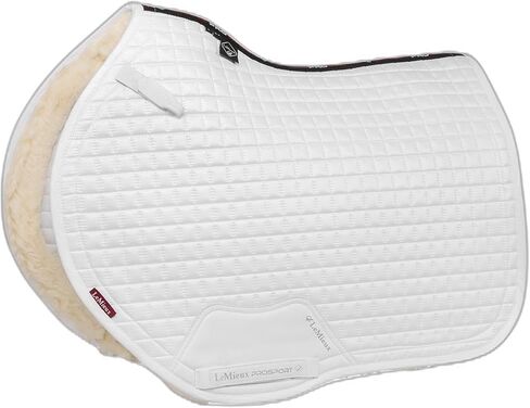 وسادة سرج مربعة LeMieux White Show Jumping الحساسة من EuroJump - وسادات سرج إنجليزية للخيول - معدات وإكسسوارات ركوب الفروسية in Saudi Arabia