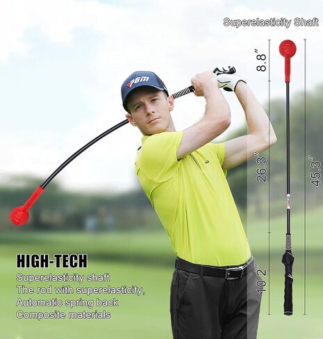 PGM Golf Swing Trainer Aid -2.0 Golf Swing Training Aid Golf Practice Warm-Up Stick for Strength Flexibility and Tempo Training -Suit for Practice Chipping Hitting Golf Accessories for Men and Women in Saudi Arabia