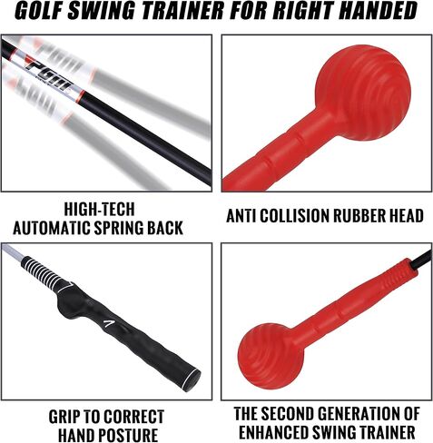 PGM Golf Swing Trainer Aid -2.0 Golf Swing Training Aid Golf Practice Warm-Up Stick for Strength Flexibility and Tempo Training -Suit for Practice Chipping Hitting Golf Accessories for Men and Women in Saudi Arabia