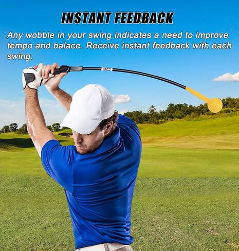 PGM Golf Swing Trainer Aid -2.0 Golf Swing Training Aid Golf Practice Warm-Up Stick for Strength Flexibility and Tempo Training -Suit for Practice Chipping Hitting Golf Accessories for Men and Women in Saudi Arabia