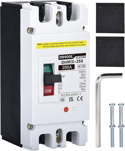 DIHOOL DC Main 160 Amp Circuit Breaker, 500V Battery Disconnect Switch, Master Switch for Boat Trolling Motor Marine ATV Trailer in Saudi Arabia