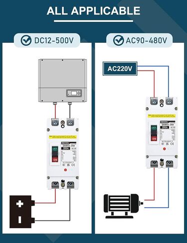 DIHOOL DC Main 160 Amp Circuit Breaker, 500V Battery Disconnect Switch, Master Switch for Boat Trolling Motor Marine ATV Trailer in Saudi Arabia
