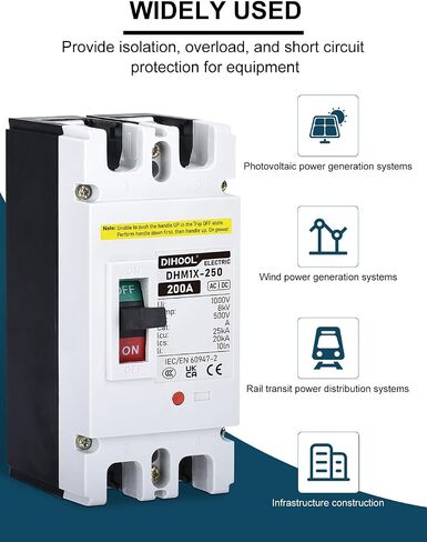 DIHOOL DC Main 160 Amp Circuit Breaker, 500V Battery Disconnect Switch, Master Switch for Boat Trolling Motor Marine ATV Trailer in Saudi Arabia