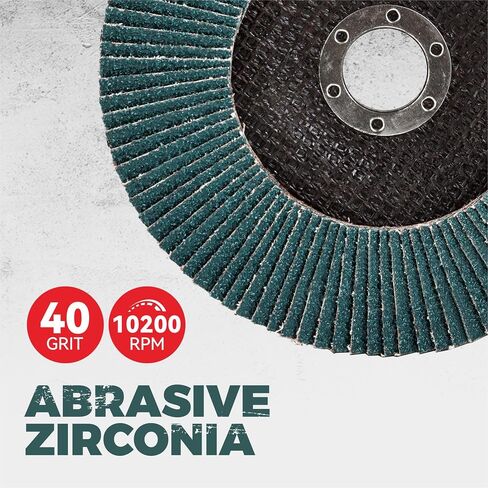 6" x 7/8" Flap Discs,Arbor Size 7/8-inch,T27 Industrial Zirconia Abrasive Grinding Wheel for Metal, Wood, Stainless Steel Finishing, 60 Grit (10 Pack) in Saudi Arabia