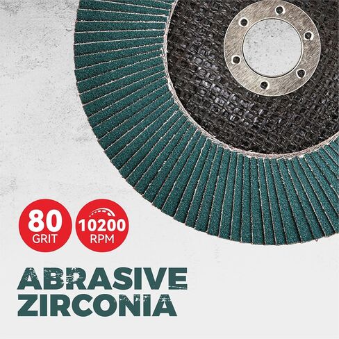 6" x 7/8" Flap Discs,Arbor Size 7/8-inch,T27 Industrial Zirconia Abrasive Grinding Wheel for Metal, Wood, Stainless Steel Finishing, 60 Grit (10 Pack) in Saudi Arabia