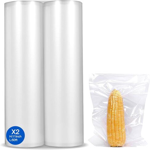 Vacuum Sealer Custom Length Vacuum Sealer Bags, Sealer Bags 8" x 50' Rolls 2 pack for Food Saver, Seal a Meal, Commercial Grade, BPA Free, Great for vac storage,Meat Cheese Dry Goods in Saudi Arabia