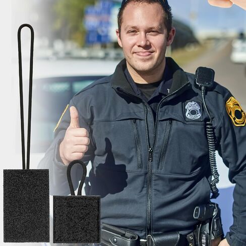 Ullnosoo Microphone Radio Holder, 2 Pcs Mic Clip for Police, Super Strong Stitches No Breaking, Law Enforcement Radio Microphone Holder for Vest Accessories in Saudi Arabia