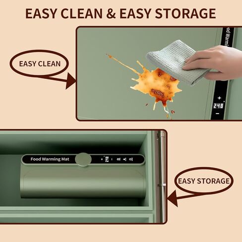 Food Warming Mat, Warming Mat for Food, Fast Heating Silicone Electric Warming Tray with 9 Level Temperature & 6 Heat Timed Functionality,Portable Auto Shut-Off Food Warmer for Daily Life (Beige) in Saudi Arabia