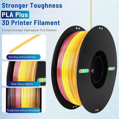 PLA Filament 1.75mm, Dimensional Accuracy +/-0.02mm, PLA 3D Printing Filament, Suitable for Most FDM Printers (Gold) in Saudi Arabia