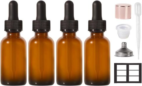 24 Pack, Glass Dropper Bottles 1oz for Oil with Small Funnel,Small Travel Containers Tincture Bottles with Dropper in Saudi Arabia