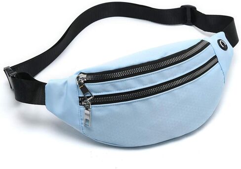 حقيبة خصر من MOCE للرجال والنساء، حقيبة أنيقة مقاومة للماء مع حزام قابل للتعديل للسفر والمشي لمسافات طويلة والجري والرياضات الخارجية. (Pink02) in Kuwait