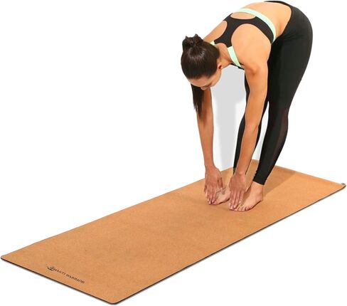 Cork Yoga Mat - Artist Designed, Premium Printed Eco-Friendly Non-Slip mat, Great for Regular & Hot Yoga, Pilates, Workouts 72 inch x 24 inch x 3mm Thick in Saudi Arabia