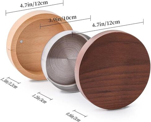Ashtray with Lid, VViN Windproof Ashtray for Indoor and Outdoor Use, Wooden with Stainless Steel Liner, Portable Ash Tray for Home, Office, Patio, Garden Decoration in Saudi Arabia
