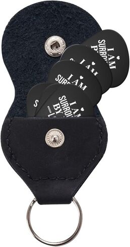 Guitar Picks 6-Pack Thin, Medium Heavy and Leather Key Chain Pick Holder Best Memorial Gifts for Acoustic Guitar Lovers (Christian Quotes, 0.71mm) (Christian Quotes, 0.71mm) in Saudi Arabia