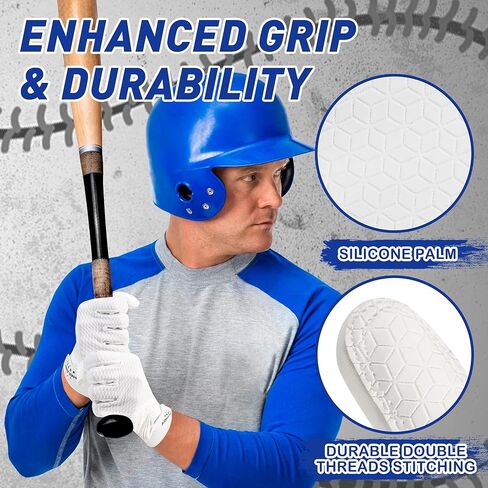 HLDD HANDLANDY قفازات الضرب للرجال - قفازات البيسبول للبالغين قفازات البيسبول + قفازات الضرب اللينة in Kuwait