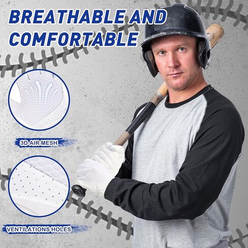 HLDD HANDLANDY قفازات الضرب للرجال - قفازات البيسبول للبالغين قفازات البيسبول + قفازات الضرب اللينة in Kuwait