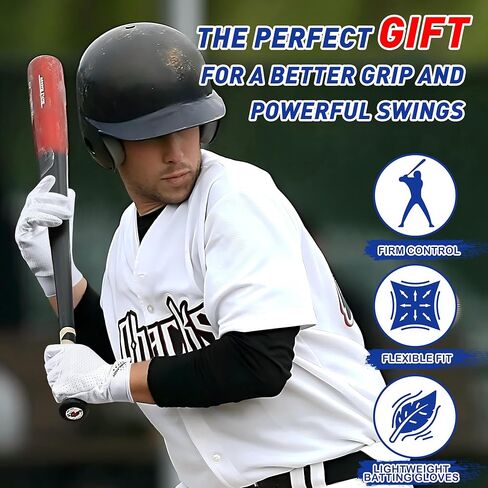 HLDD HANDLANDY قفازات الضرب للرجال - قفازات البيسبول للبالغين قفازات البيسبول + قفازات الضرب اللينة in Kuwait