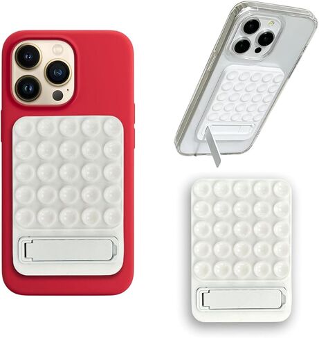هاتف Grippy Case New-sucction Kickstand ، حامل الهاتف كأس السيليكون لزج لجميع الهاتف ، iPhone 12/13/14/15/16 Pro Max/Pro/Plus/Mini ، Toy Toy Selfie/Video خالية من اليدين (أسود) in Saudi Arabia