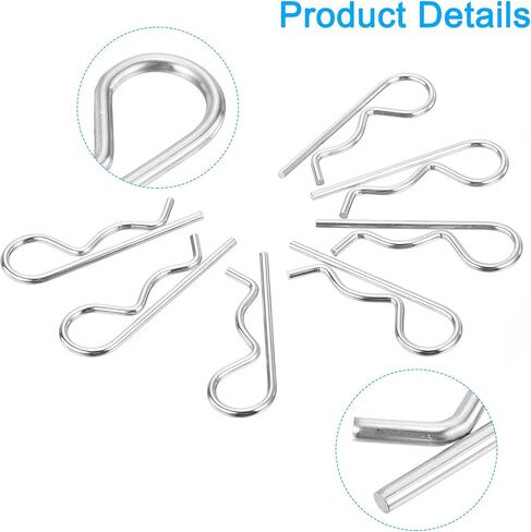 UXCELL 15PCS 3MMX60MM 304 FESTER RPING RPING COTTER PINS ، R CLIPS COTTER PIN SPRING FARDER للأجهزة المنزلية ، والمعدات الرياضية ، وإصلاح ميكانيكا السيارات (الفضة) in Saudi Arabia