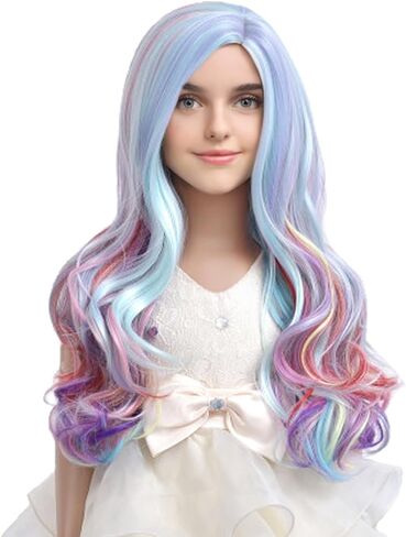 BERON Girls Purple Long Wig with Braided Women Straight Long Braids Wigs for Cosplay Costume or Party in Saudi Arabia