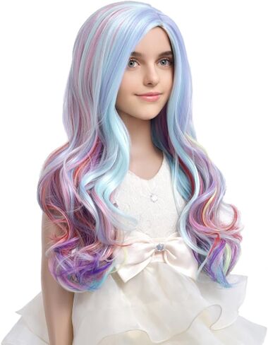 BERON Girls Purple Long Wig with Braided Women Straight Long Braids Wigs for Cosplay Costume or Party in Saudi Arabia