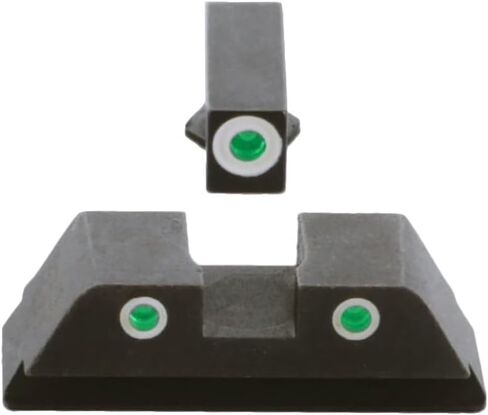 Ameriglo Classic Tritium الأمامية/الخلفية مربعة 3 نقطة مربع مجموعة متوافقة مع Glock Gen 1-4 9mm/.40/.380 ، Gen 5 10mm/.45 in Saudi Arabia