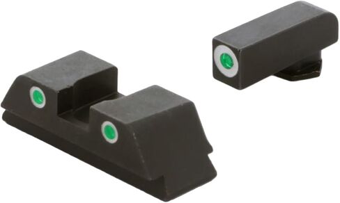Ameriglo Classic Tritium الأمامية/الخلفية مربعة 3 نقطة مربع مجموعة متوافقة مع Glock Gen 1-4 9mm/.40/.380 ، Gen 5 10mm/.45 in Saudi Arabia