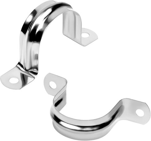 30Pcs 3/4 Inch Stainless Steel Conduit Clamps, 2 Hole Strap U Bracket Rigid Pipe Strap, Tension Clips U-tube Clamp for Pipe Fixing on Various Surfaces in Saudi Arabia