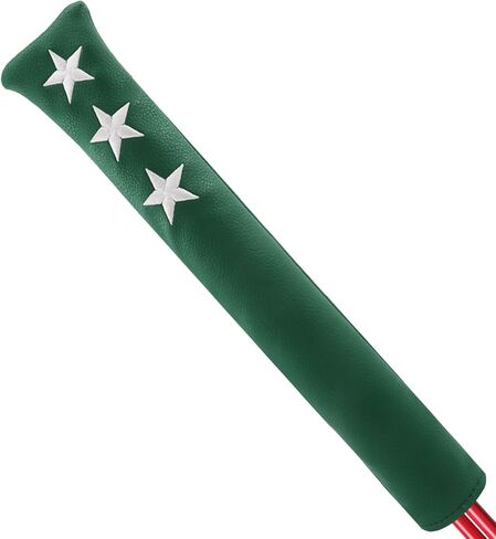 Golf Club Alignment Stick Cover with Embroidery Star Pattern Holds at Least 2 Sticks PU Leather Protector Case in Saudi Arabia