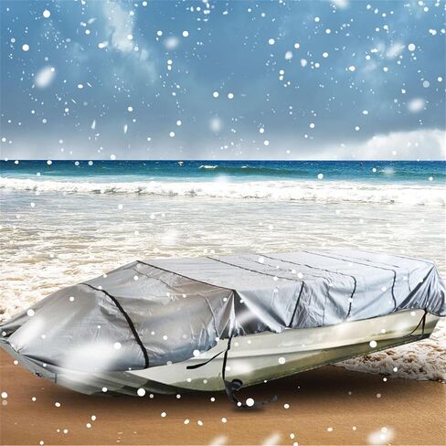munirater 16Ft Boat Cover Heavy Duty Trailerable Replacement for Jon Boat Grey in Saudi Arabia
