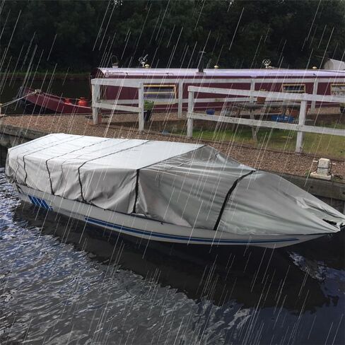 munirater 16Ft Boat Cover Heavy Duty Trailerable Replacement for Jon Boat Grey in Saudi Arabia