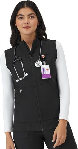Hanes Women's Comfort Fit Scrubs Healthcare Vest, Moisture-Wicking Stretch Scrubs Vest for Women in Saudi Arabia