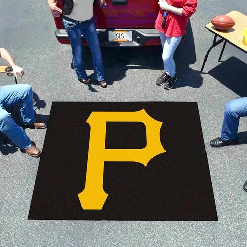 FANMATS 6496 Pittsburgh Pirates Baseball Shaped Accent Rug - 27in. Diameter - Circular Pirates Alternate Logo in Saudi Arabia