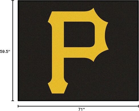 FANMATS 6496 Pittsburgh Pirates Baseball Shaped Accent Rug - 27in. Diameter - Circular Pirates Alternate Logo in Saudi Arabia