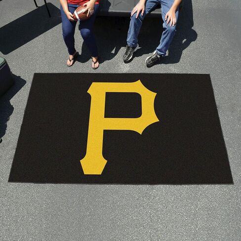 FANMATS 6496 Pittsburgh Pirates Baseball Shaped Accent Rug - 27in. Diameter - Circular Pirates Alternate Logo in Saudi Arabia