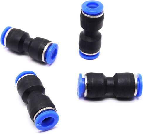 2 Pcs BVU-1/4" OD Push Connect Valve, Ball Valve Air Flow Control Valve Pneumatic Push to Connect Fitting, Quick Connect Valve Straight Union Valve Tube Fittings Air Compressor Valve in Saudi Arabia
