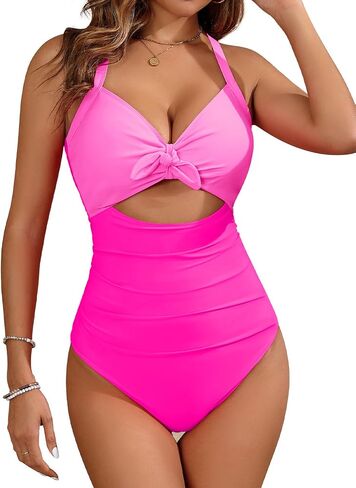 Aqua Eve Women Cut One Piece Swimsuit - Sumy Control Suit Pass Up Monokini Swimwear 2025 in Kuwait
