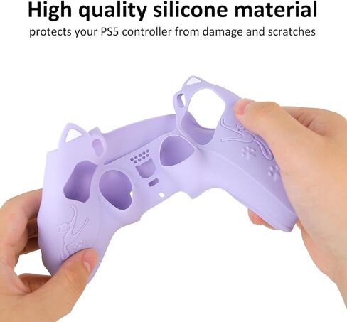 جلد وحدة التحكم PS5 ، علبة غطاء تحكم مضادة للانزلاق مع أغطية قبضة الإبهام لـ PlayStation 5 DualSense Wireless Controller (Pink) in Kuwait