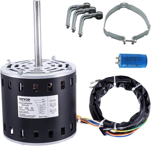 VEVOR 1/2HP Furnace Blower Motor 1720RPM, 115V 7.1A Belt Drive Blower Motor Single Phase - 0.5" Shaft Diameter, 1.6" Shaft Length, CW/CCW Rotation in Saudi Arabia